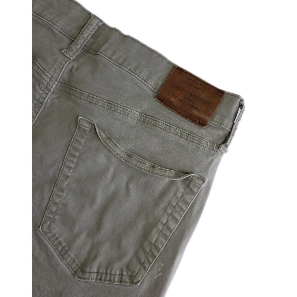 Lucky Brand 121 pants mens 33X30 KHAKI slim fit straight leg chino stretch